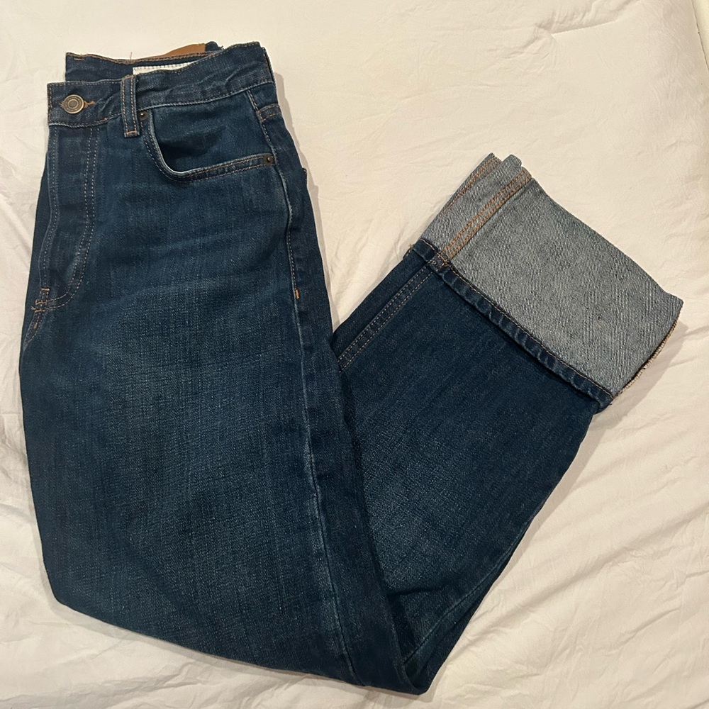 Zara Cuffed Wide Leg Jeans